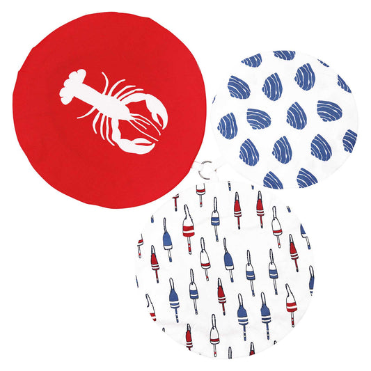 COASTAL Dish Covers Set/3