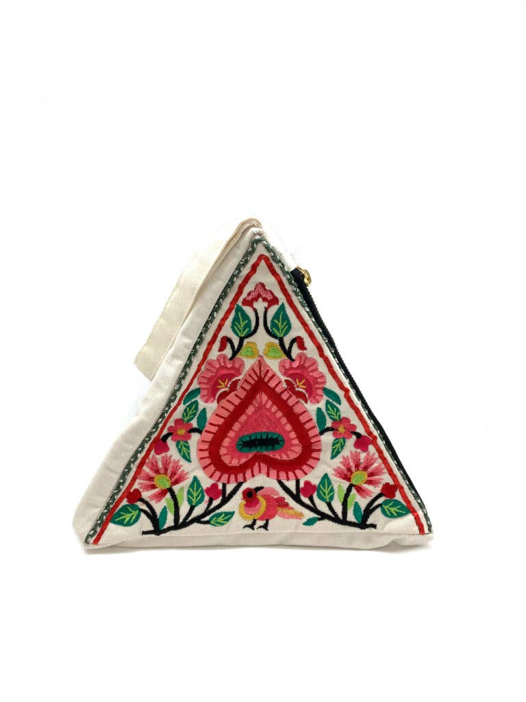Artist in Bloom Triangle Clutch