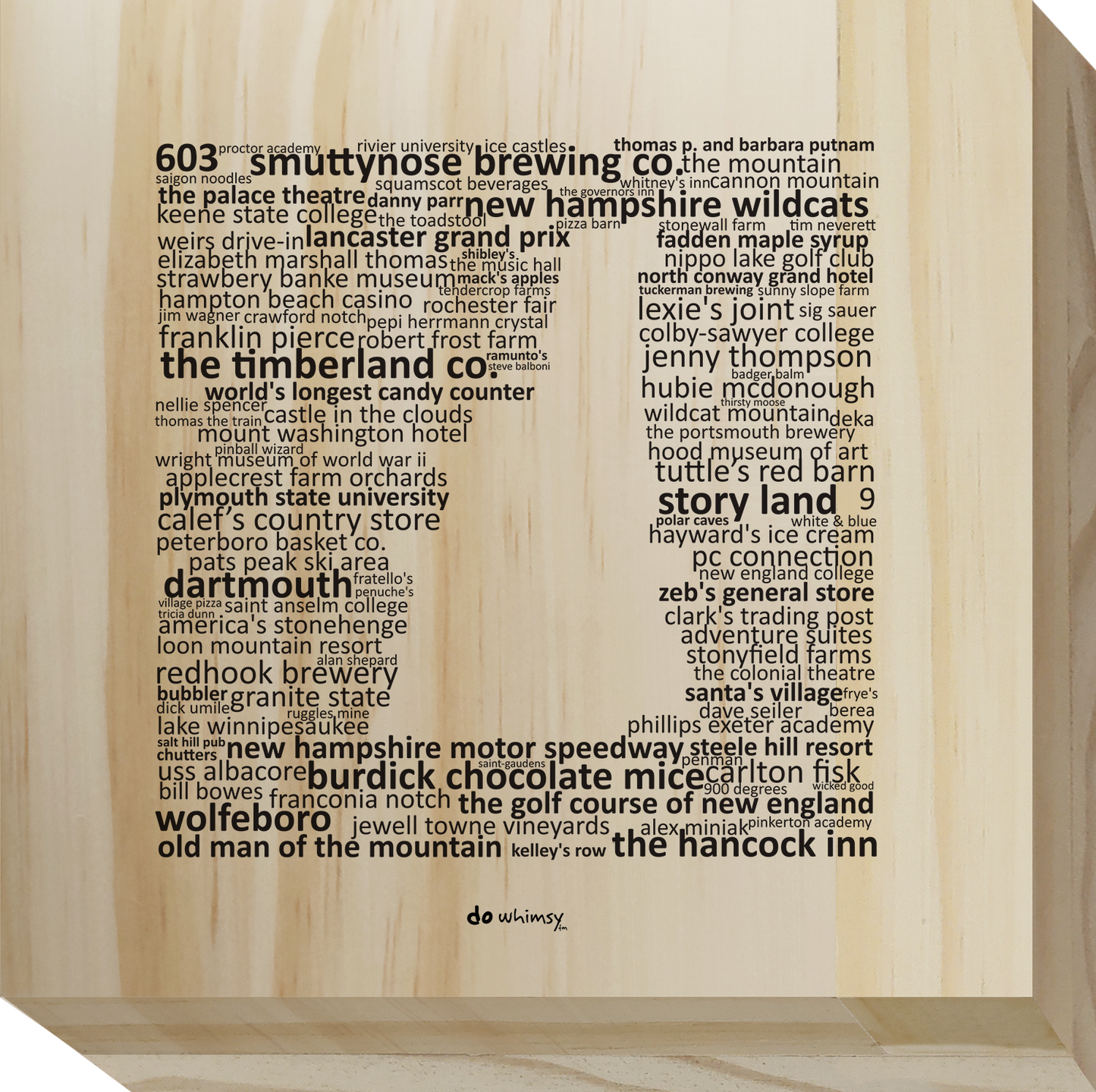 NEW Hampshire Do Whimsy Wood Block