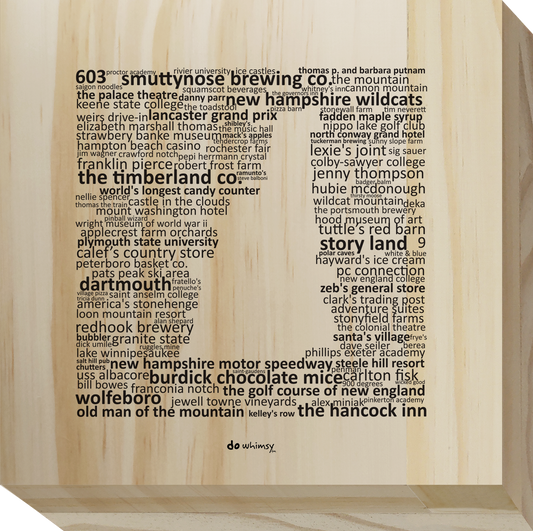 NEW Hampshire Do Whimsy Wood Block