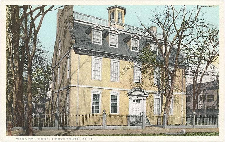 NH-190 Warner House, Portsmouth - Vintage Image, Magnet