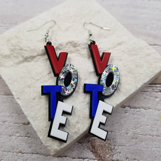 Vote Together, Patriotic Earrings