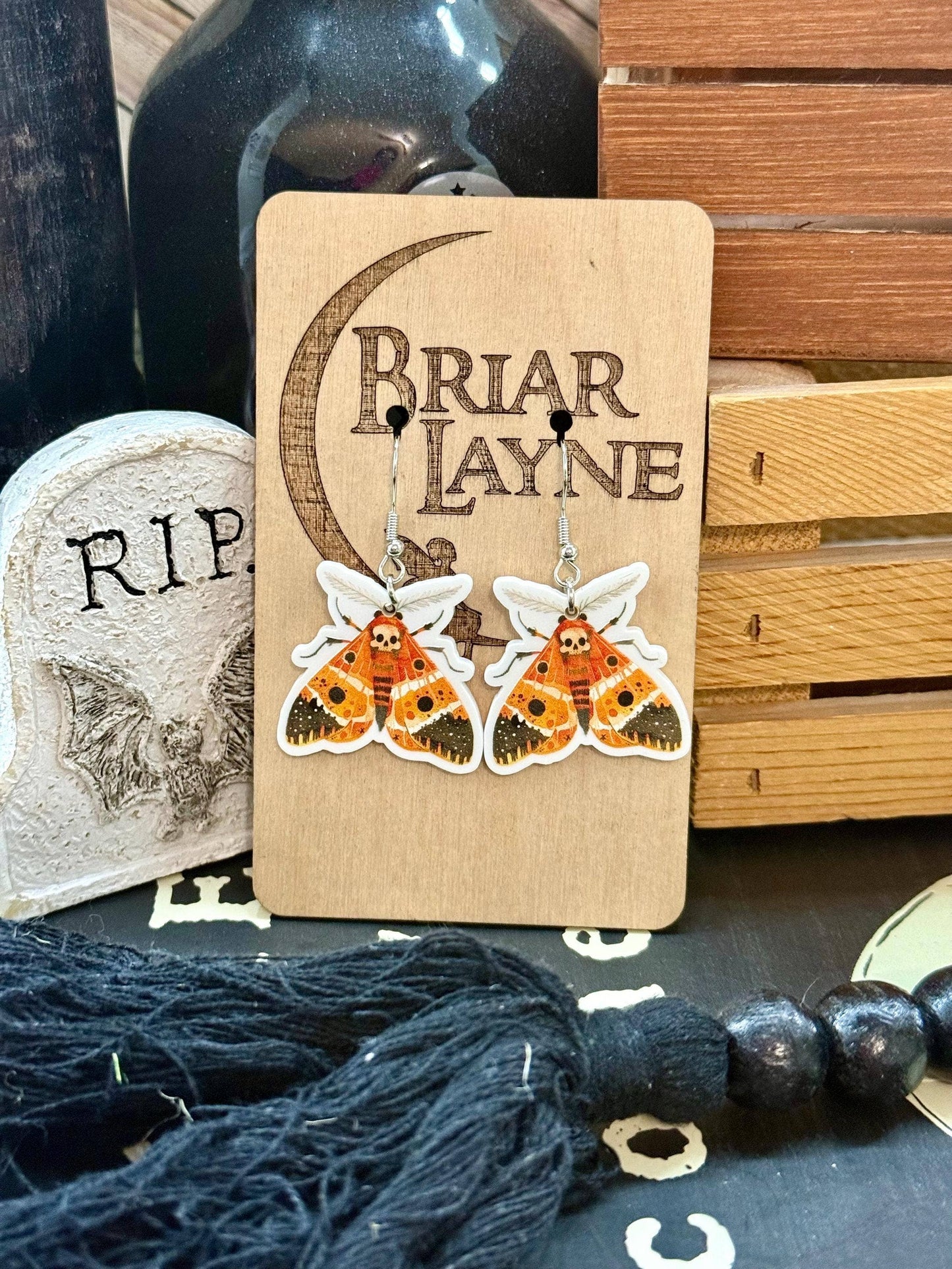 Moth Insect Earrings