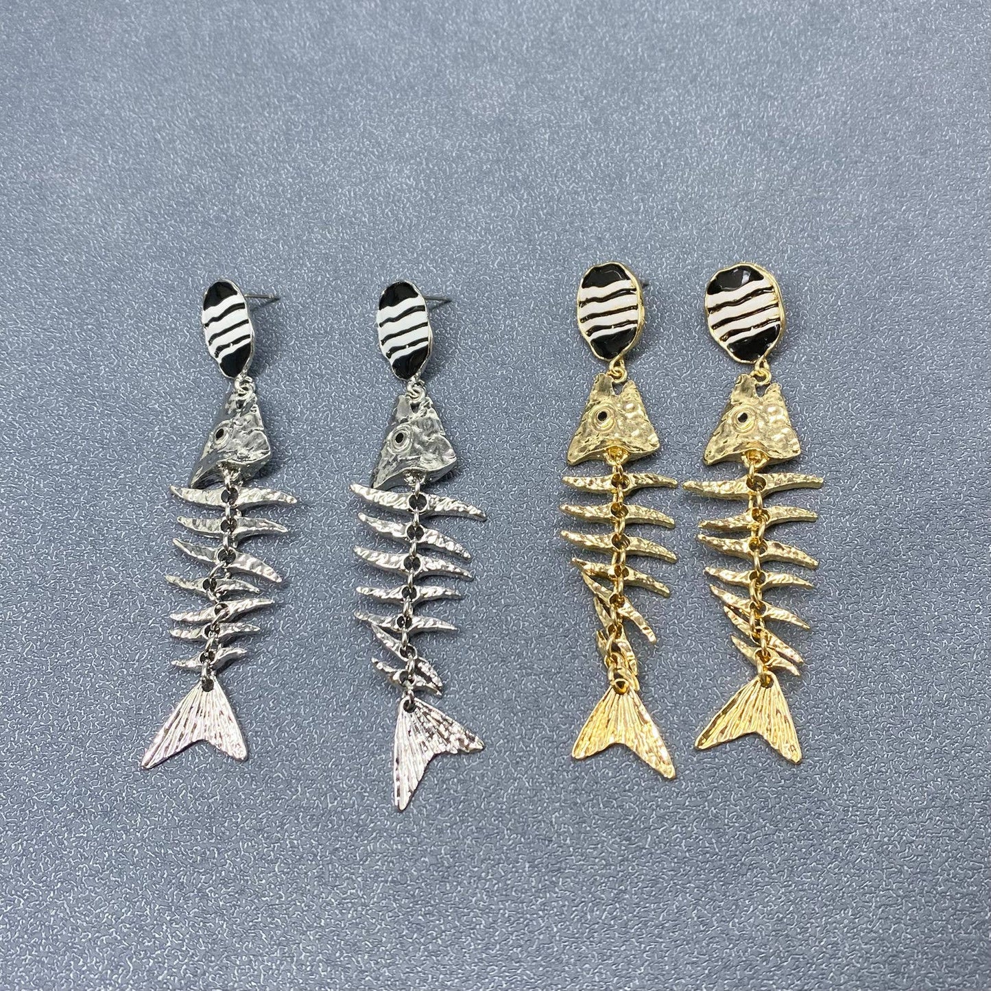 Fish Bone Dangle Earrings