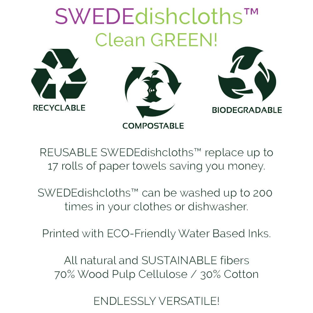 Swedish Dishcloth Save Water Drink Wine