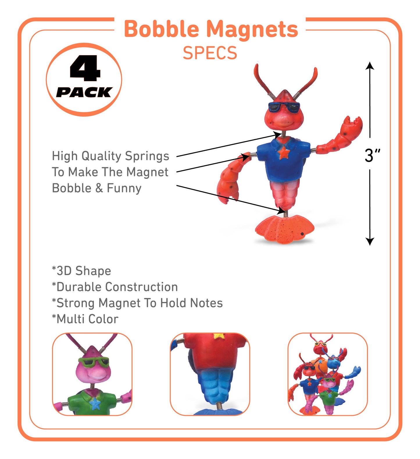 Bobble Magnet - Cool Lobster
