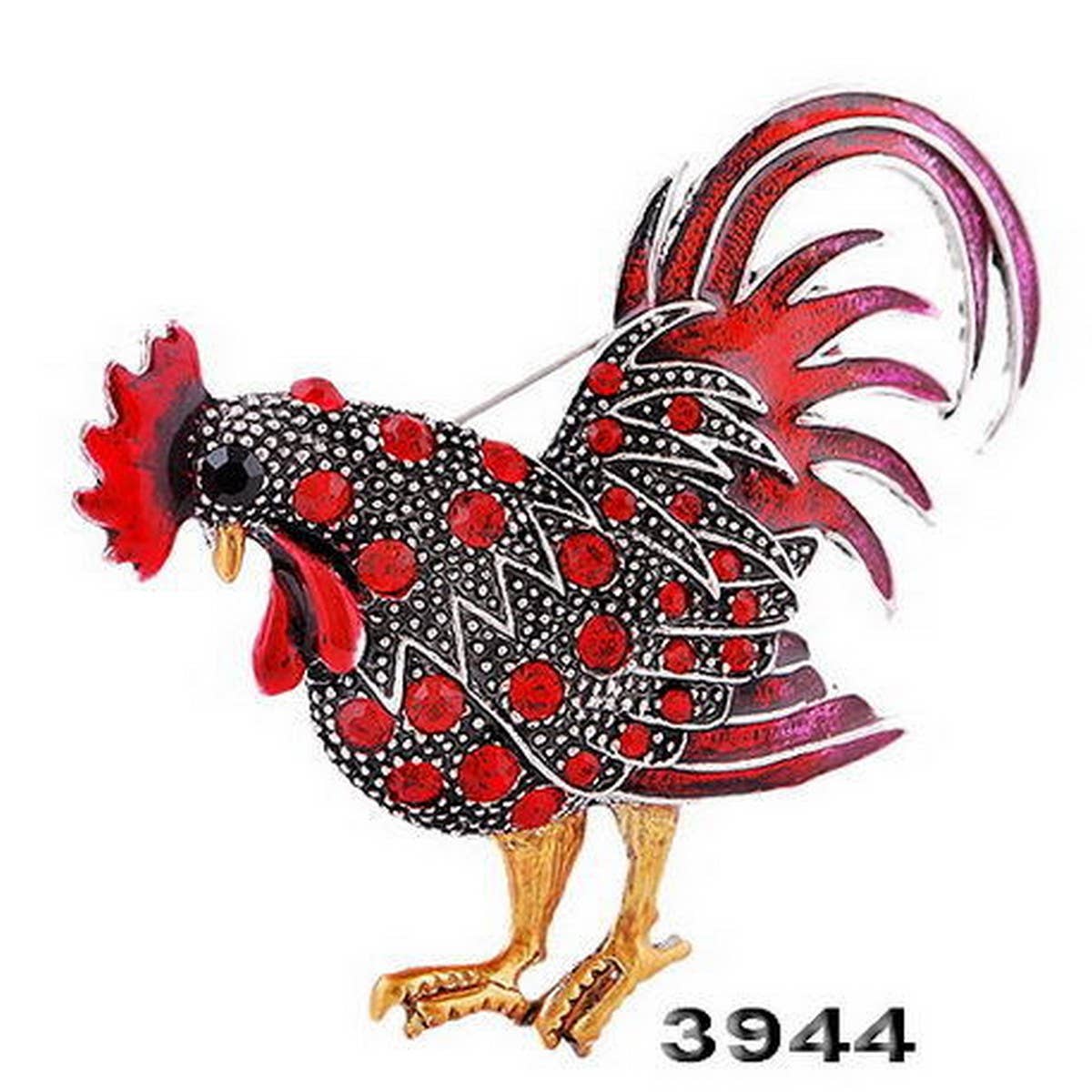 Rooster brooch