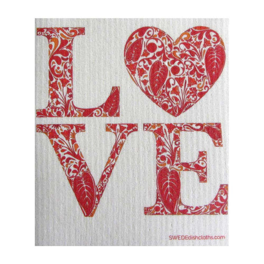 Swedish Dishcloth Valentine Love