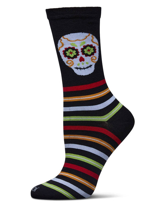 Memoi Striped Skull Bamboo Crew