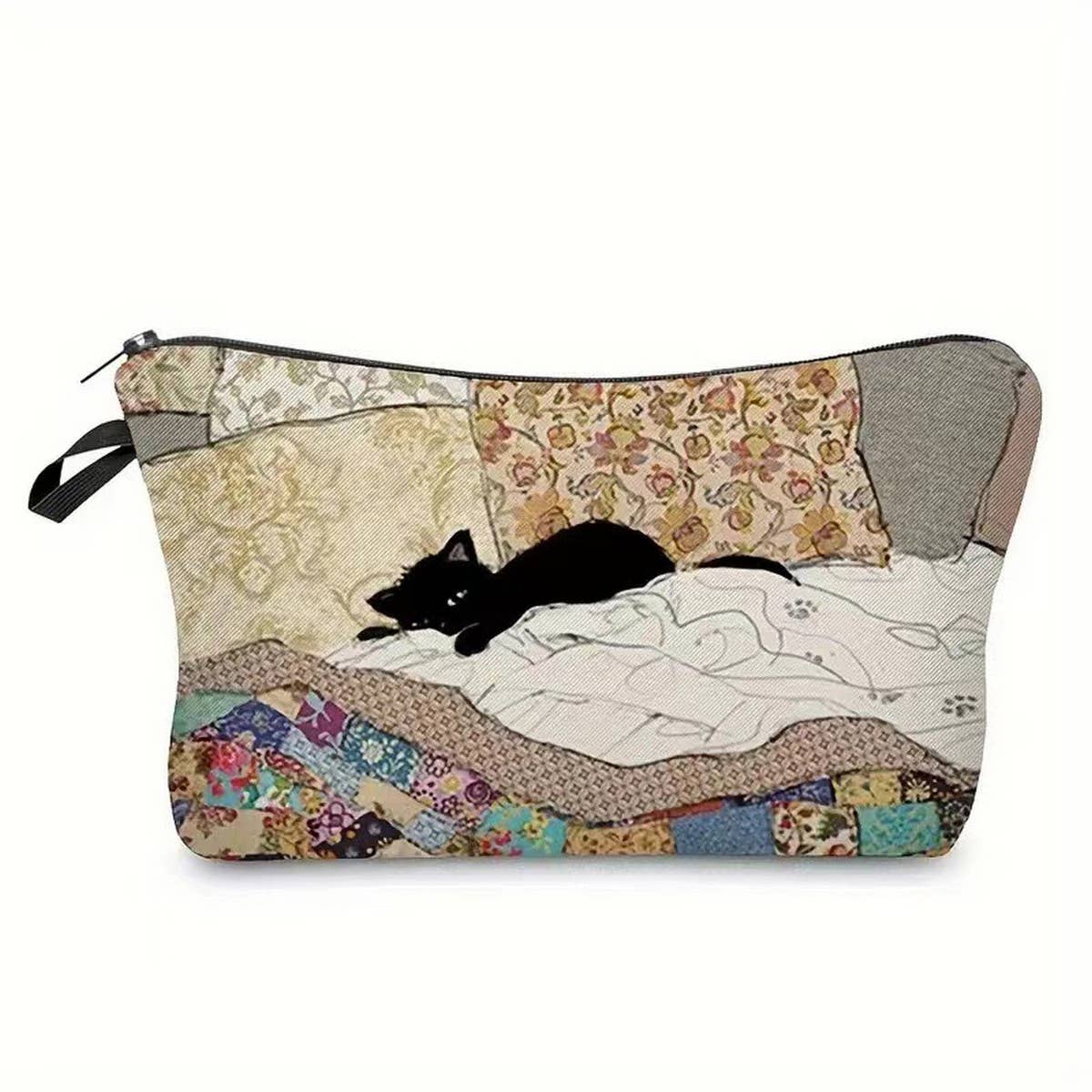 Retro cat creative cosmetic bag