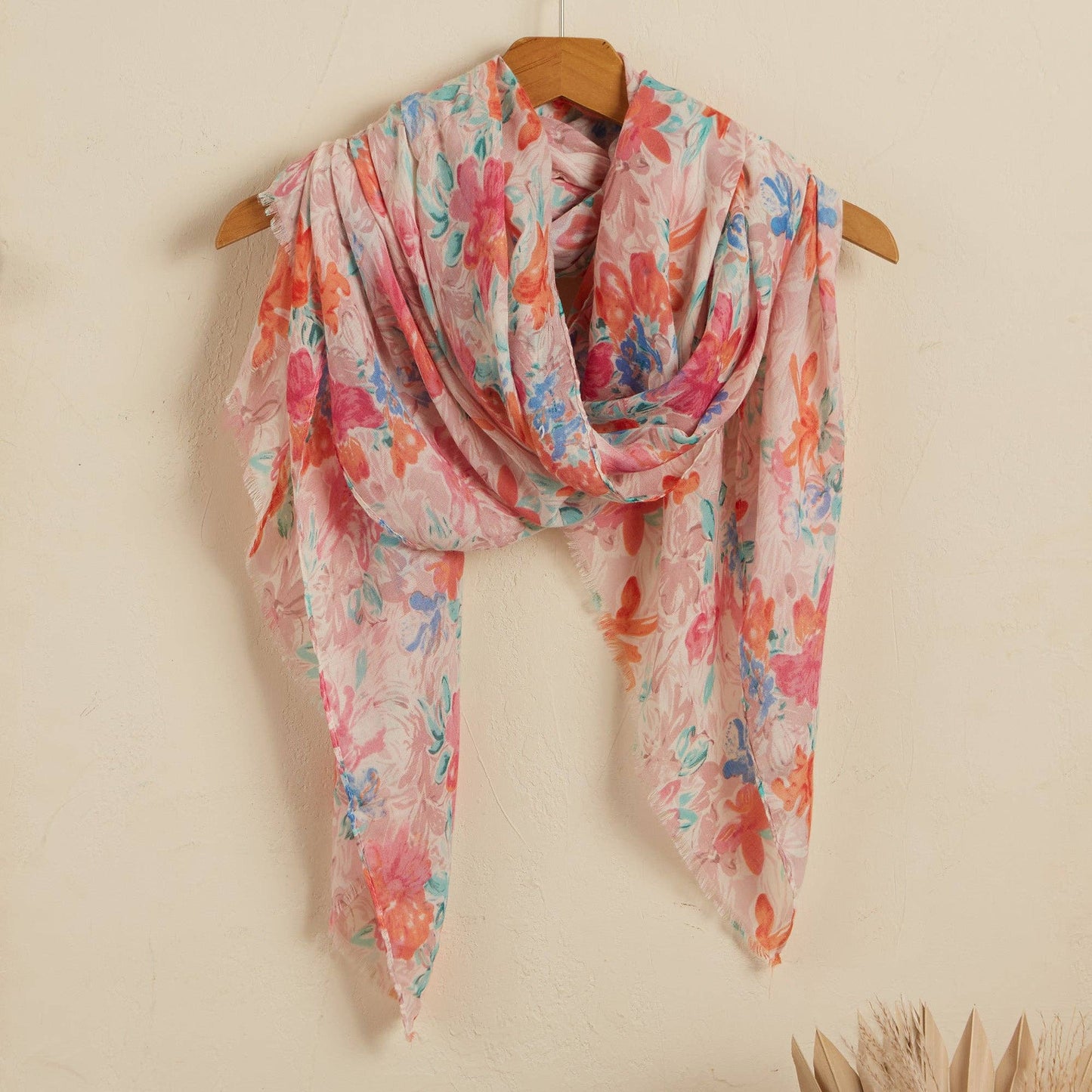 Orange Flora Scarf