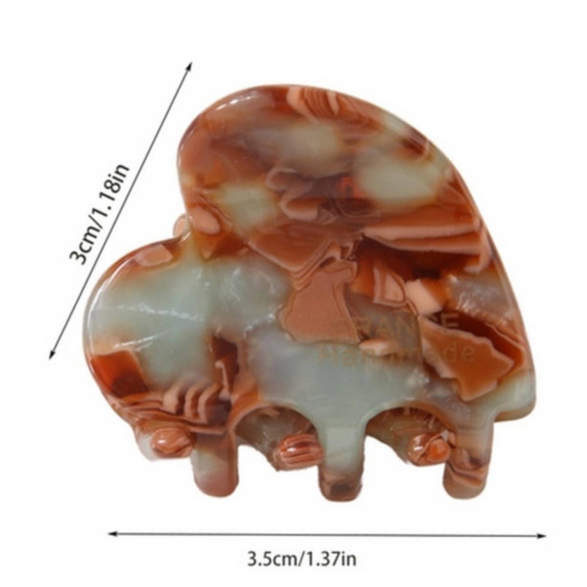 Heart love heart hair claw clip