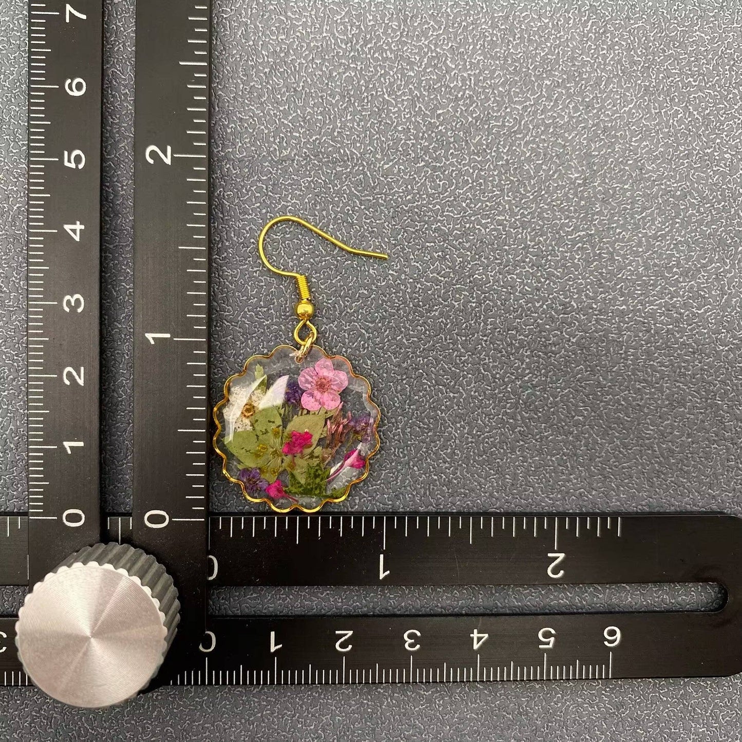 Pressed Dried Flower Dangle Earrings