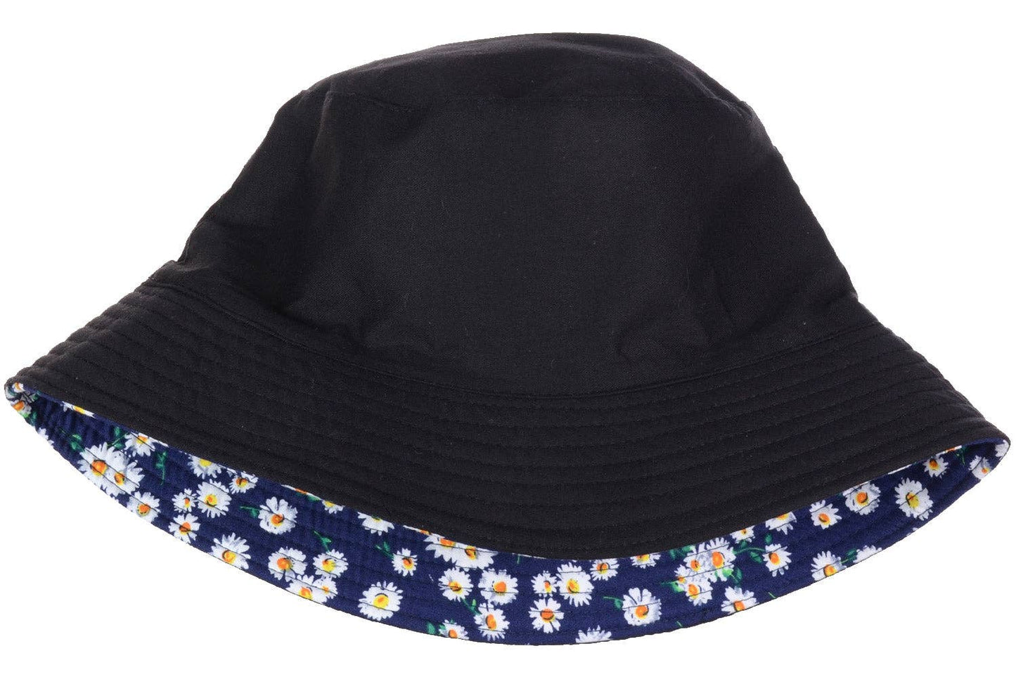 Navy blue daisy bucket hat