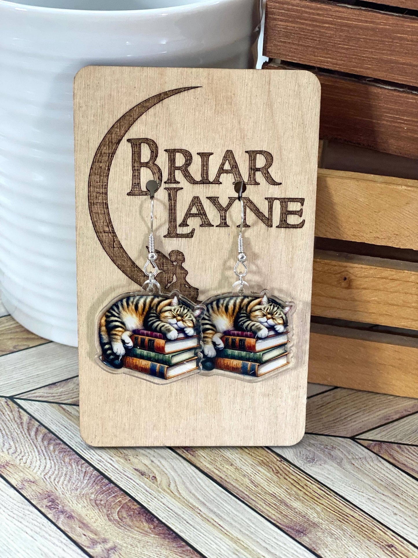 Cat & Book Lovers Themed Earrings Collection