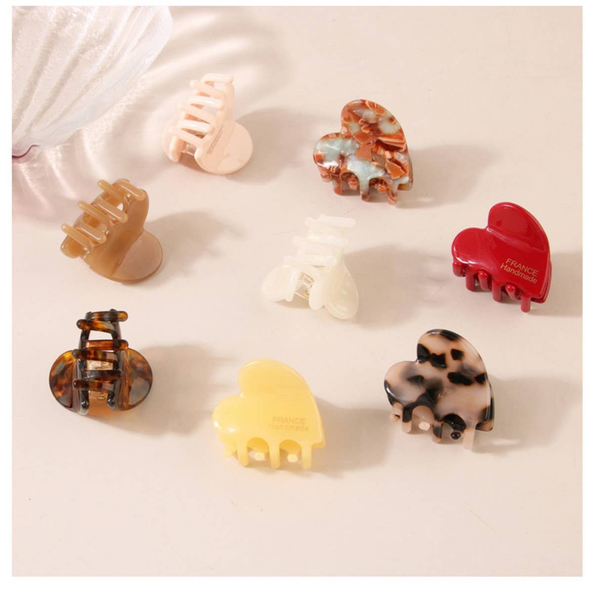 Heart love heart hair claw clip
