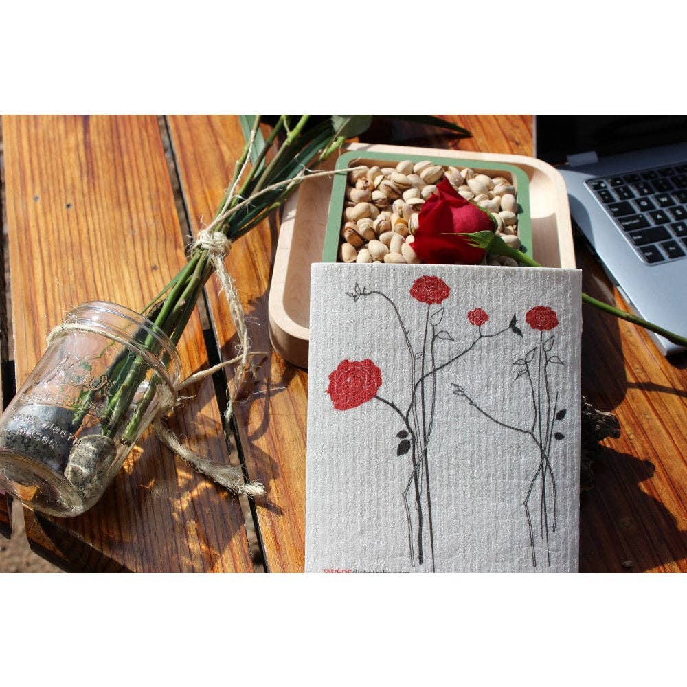Swedish Dishcloth Elegant Roses