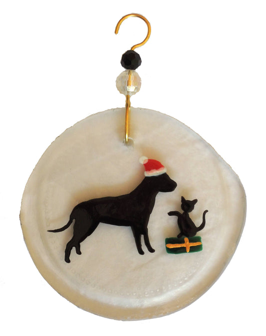 Santa Dog Ornament