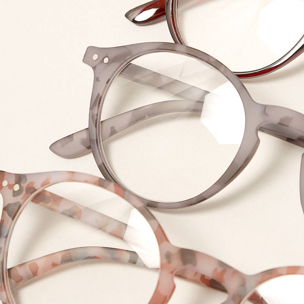 Unisex Camo Pattern Round Reading Glasses