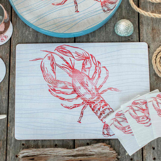 RED LOBBY Cork-Backed Placemats, Set/4