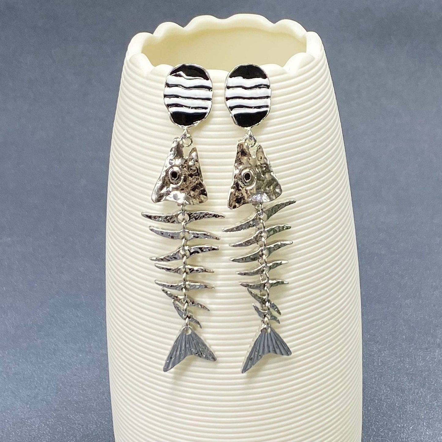 Fish Bone Dangle Earrings