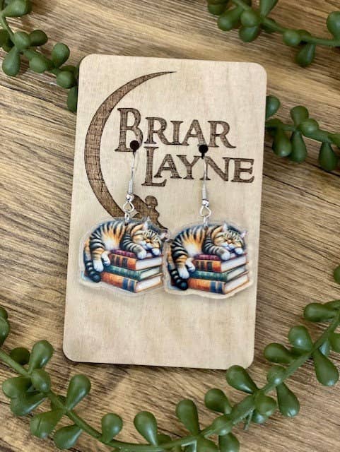 Cat & Book Lovers Themed Earrings Collection