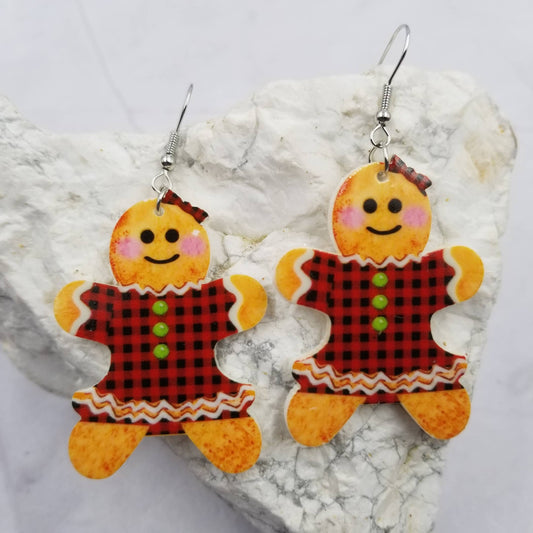 Christmas Gingerbread Man Earrings