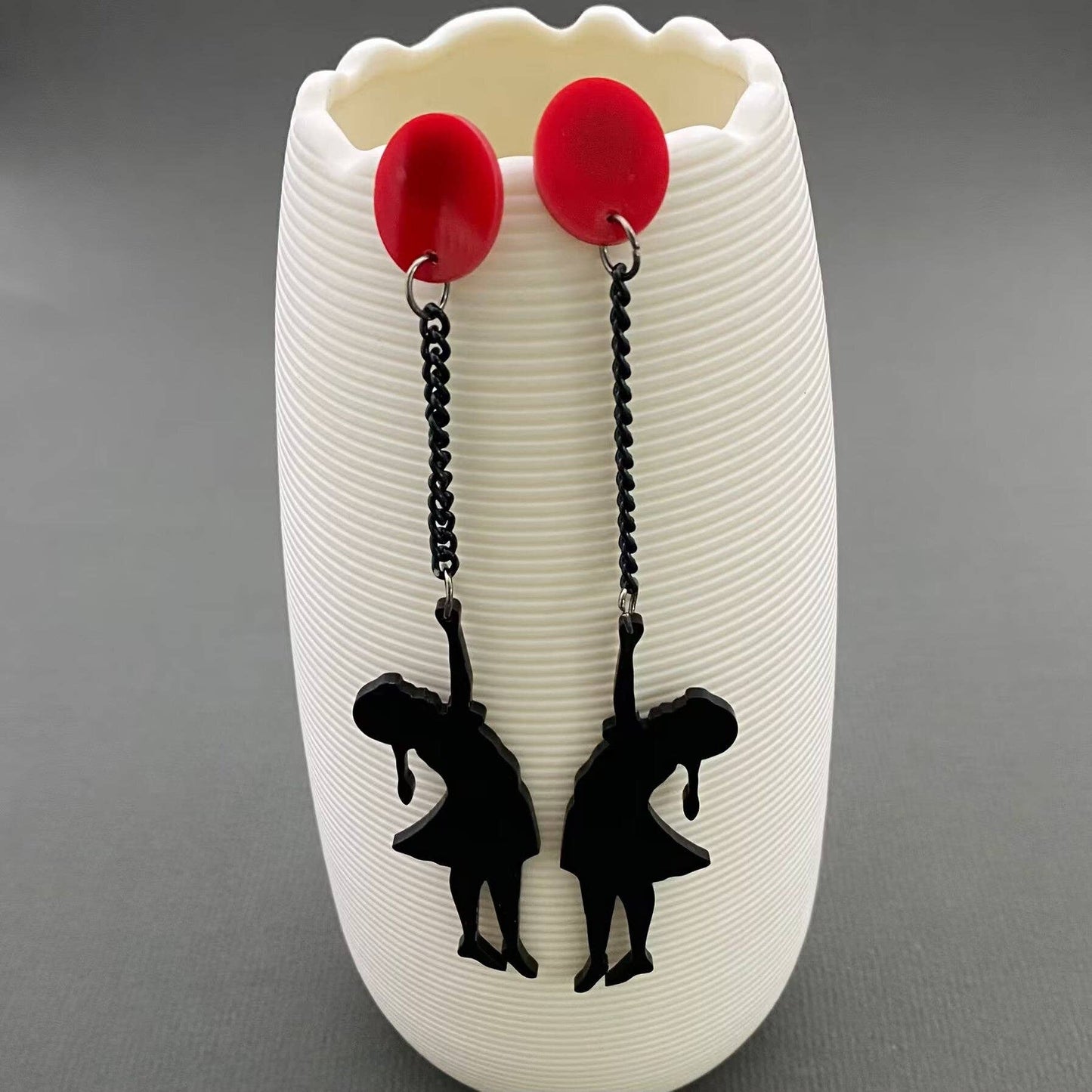 The Girl Holding A Balloon Acrylic Dangle Earrings