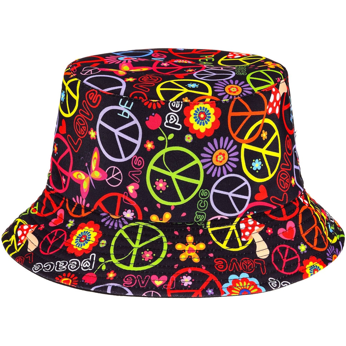 Love and peace bucket hat