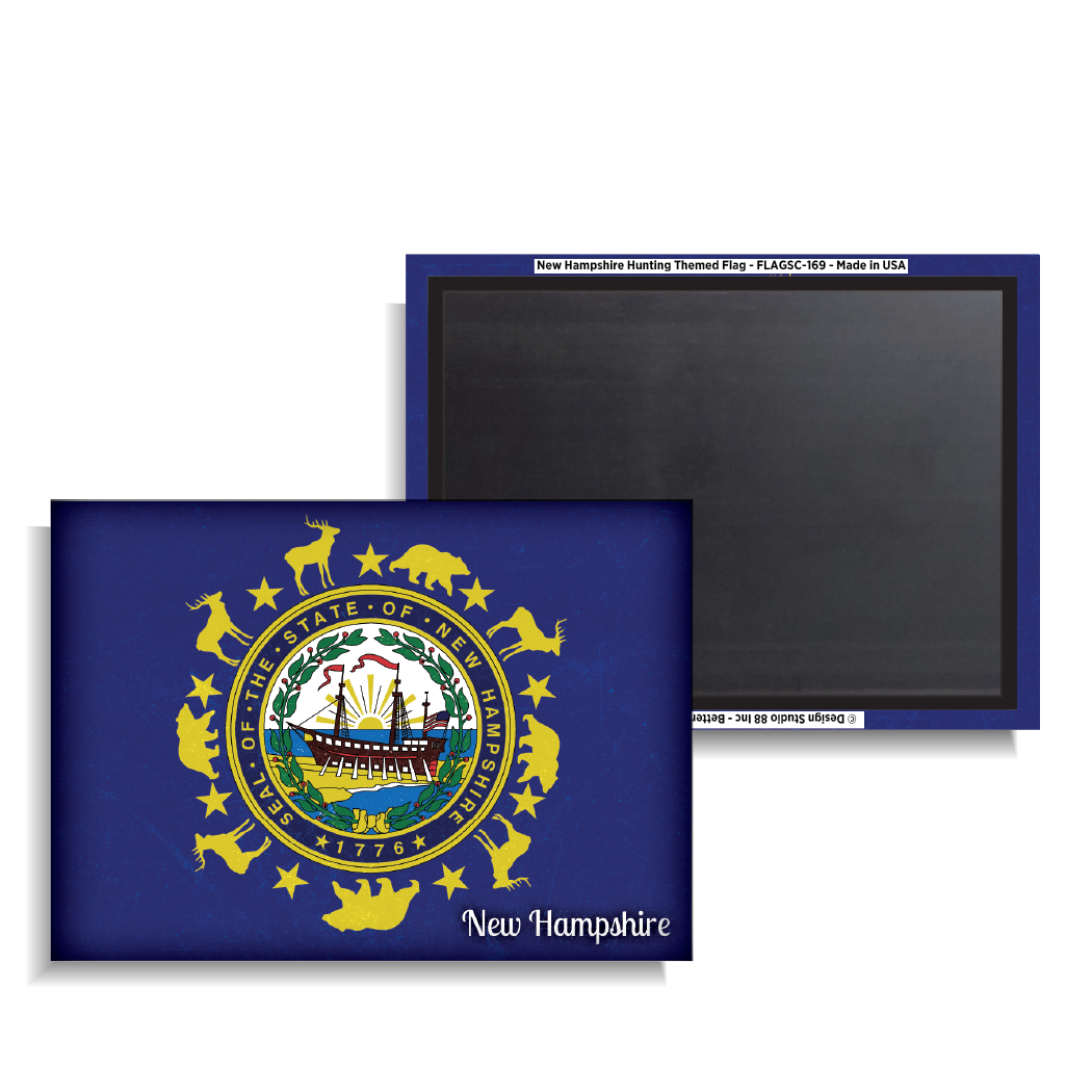 Magnet: New Hampshire Hunting Themed Flag