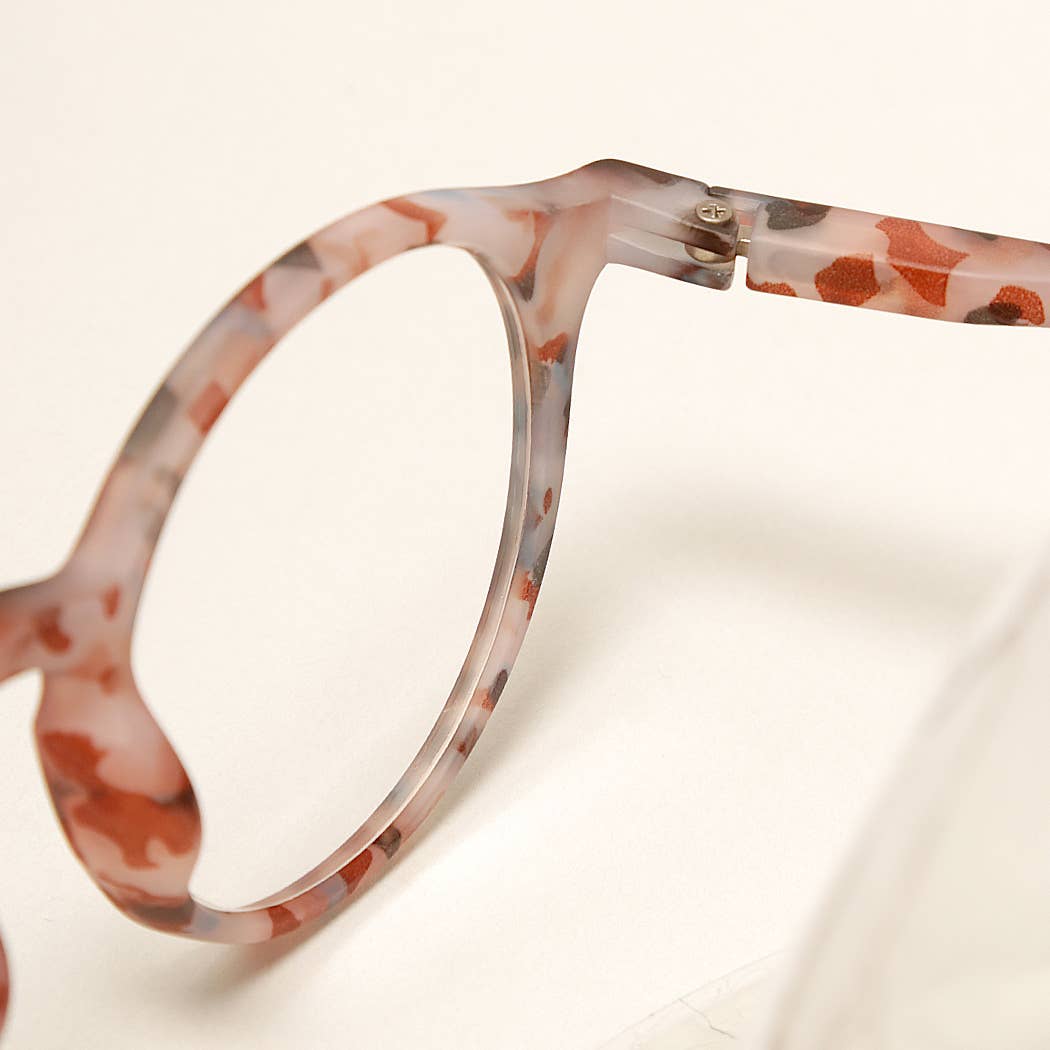 Unisex Camo Pattern Round Reading Glasses