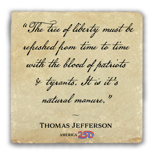 The Tree of Liberty Tumbled Stone Coaster