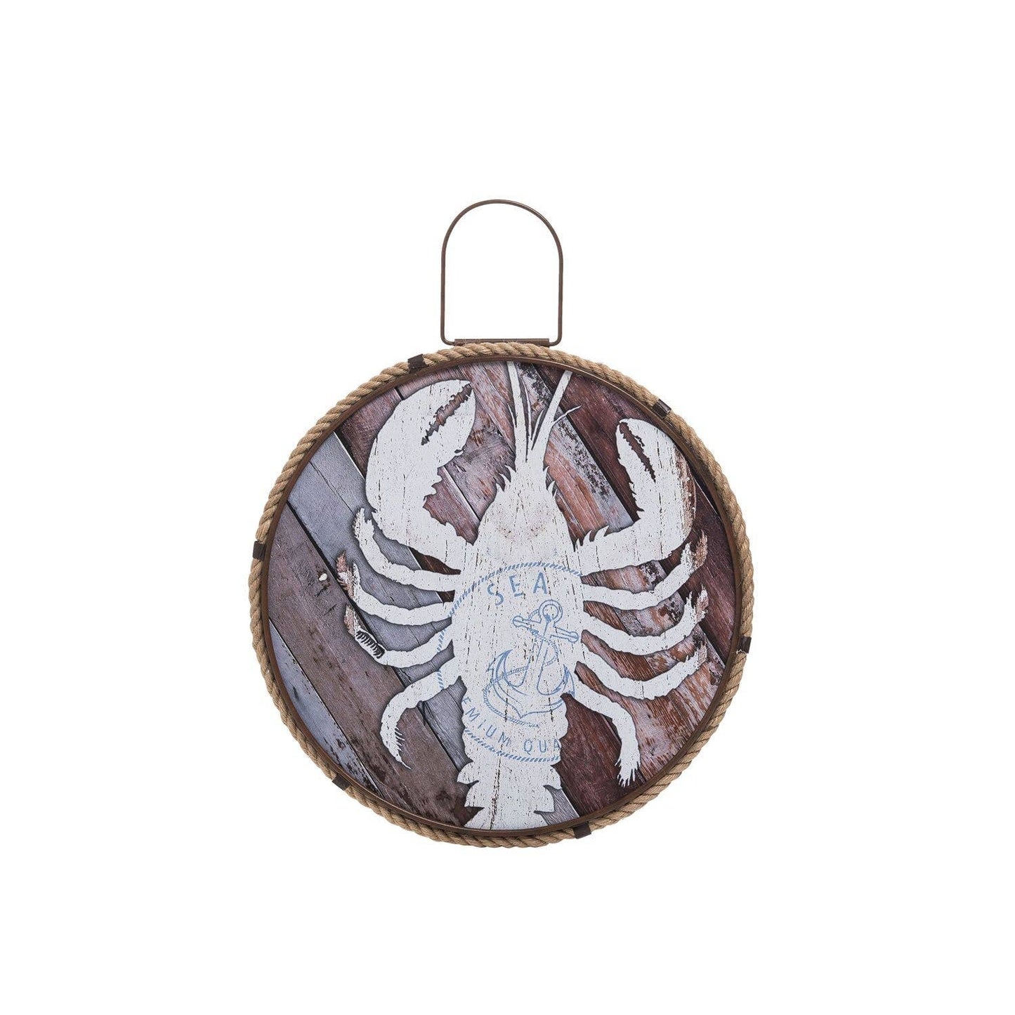 Rustic Lobster on the Round Wall Plaque