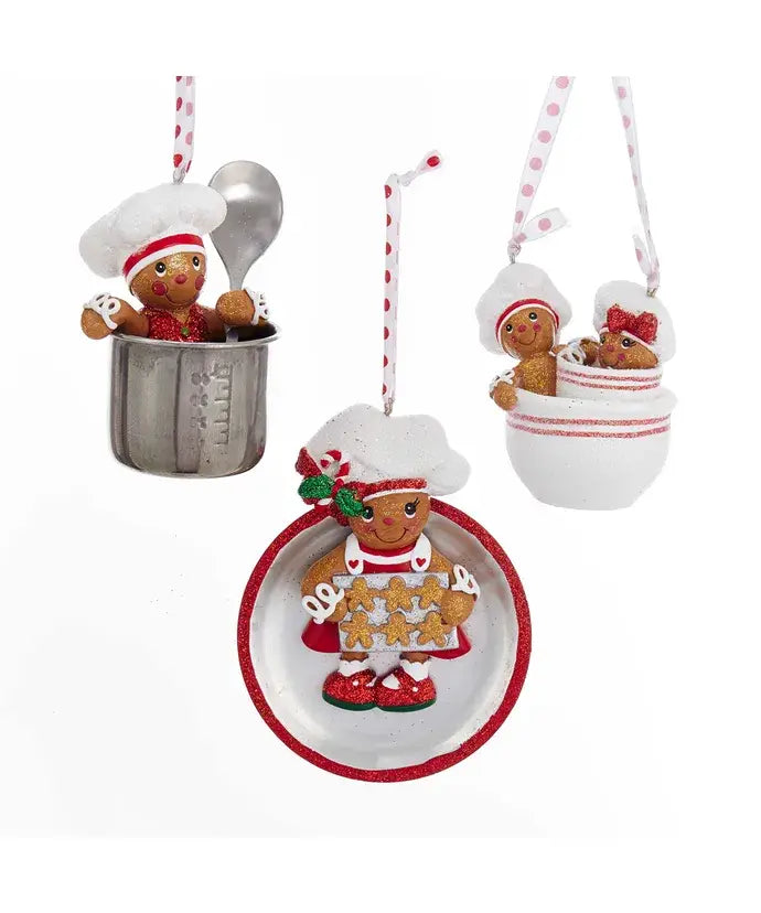 Gingerbread men assorted ornaments