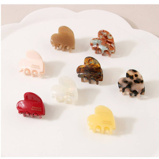 Heart love heart hair claw clip