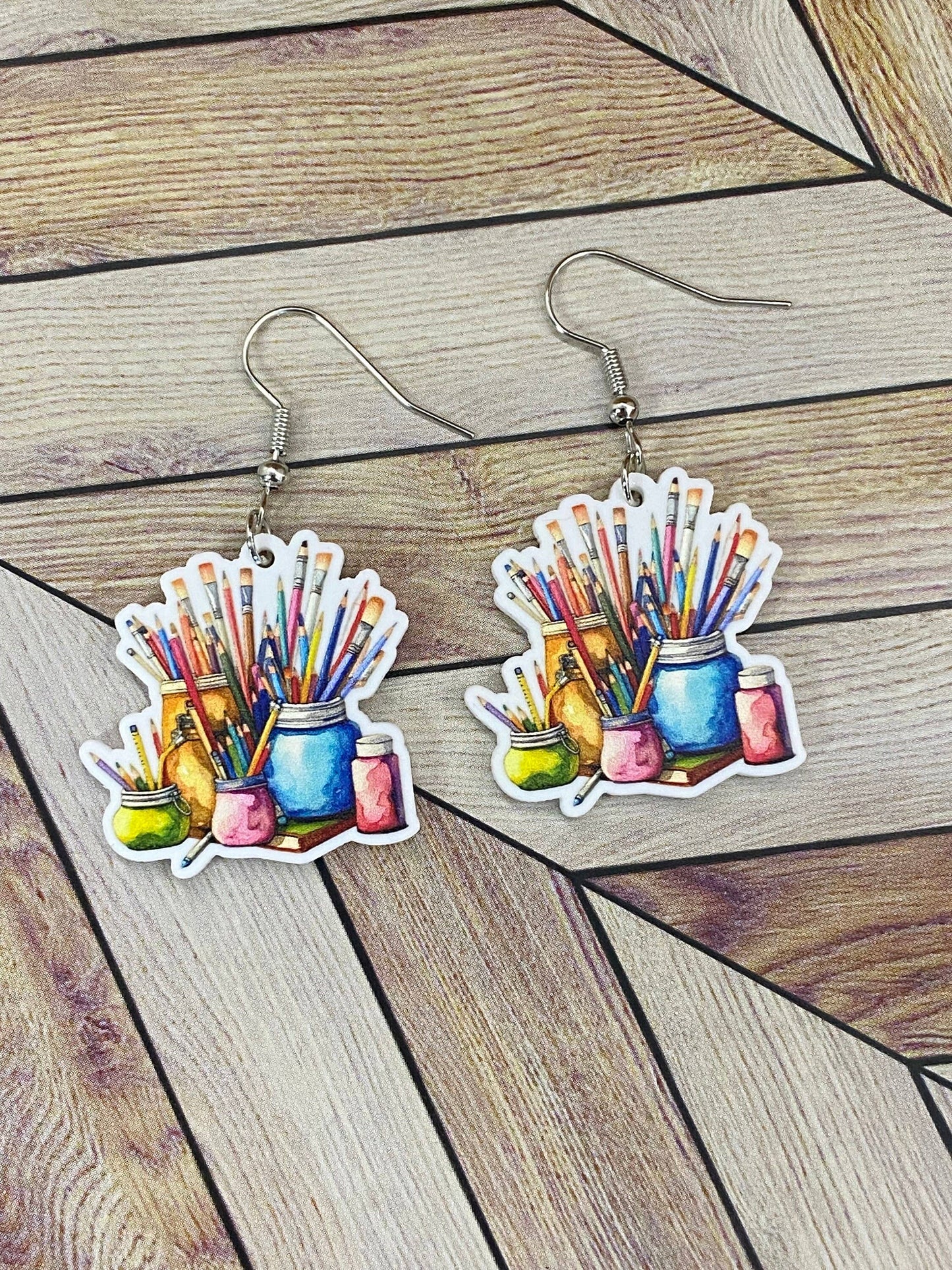 Art Teacher Appreciation Artist & Painting Earrings