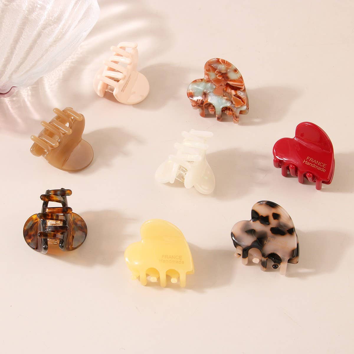 Heart love heart hair claw clip