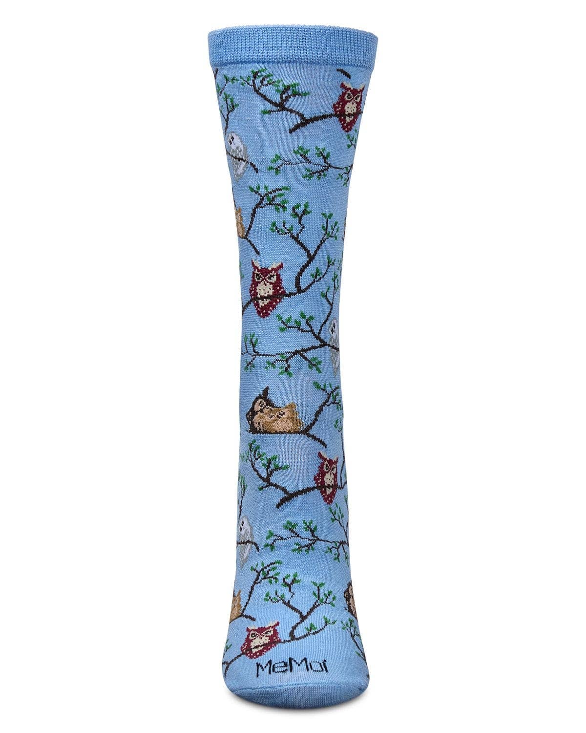 Women's Owls Bamboo Crew Socks