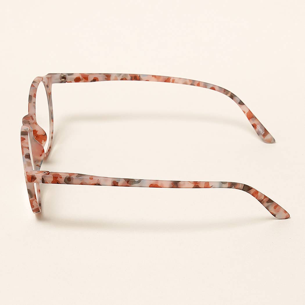 Unisex Camo Pattern Round Reading Glasses