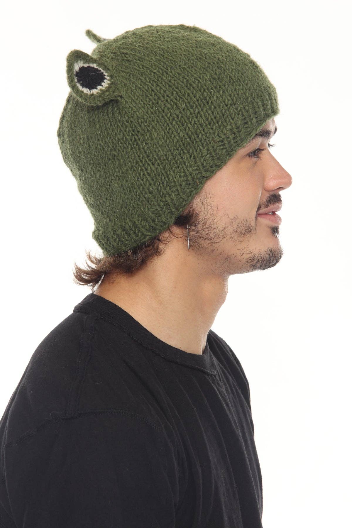 Frog Character Green Beanie