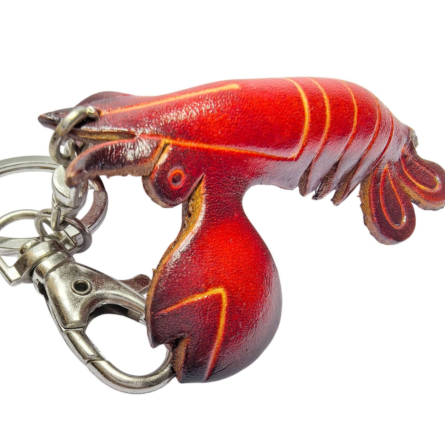 Handmade Leather Lobster Key Chain
