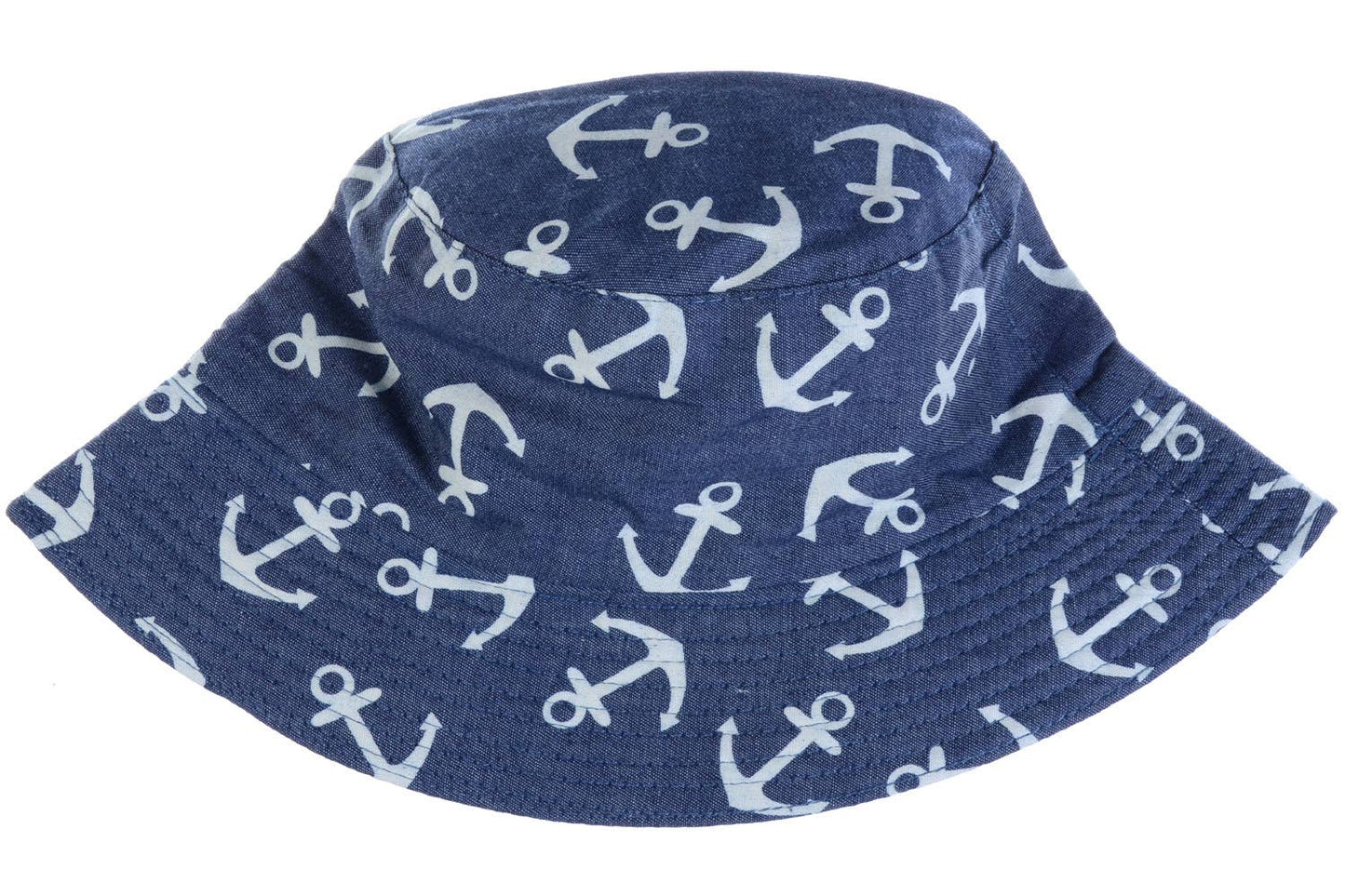 Navy anchor bucket hat