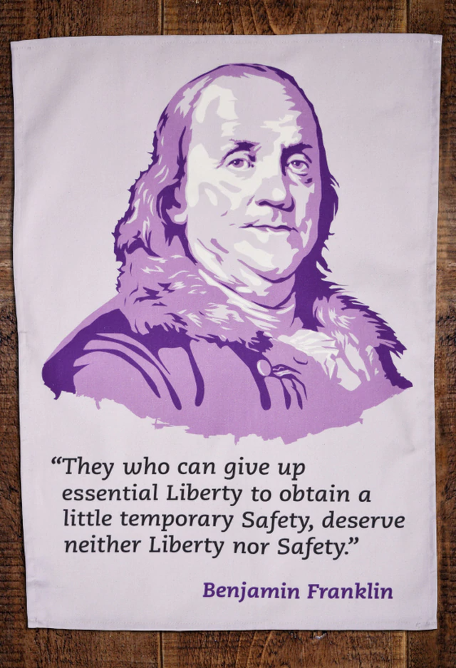 Benjamin Franklin Tea Towel