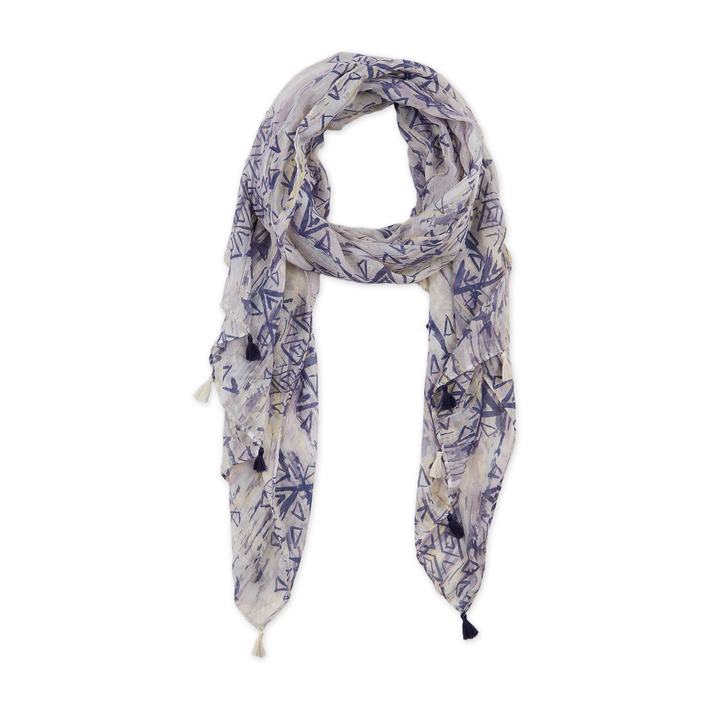 Blue Abstract Print Scarf