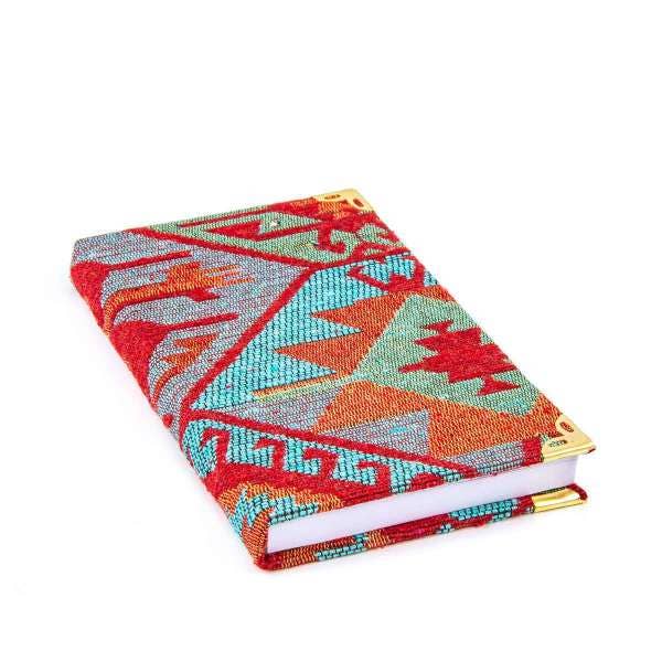 Fabric covered kilim design note book