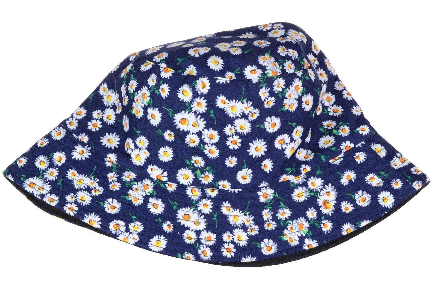 Navy blue daisy bucket hat