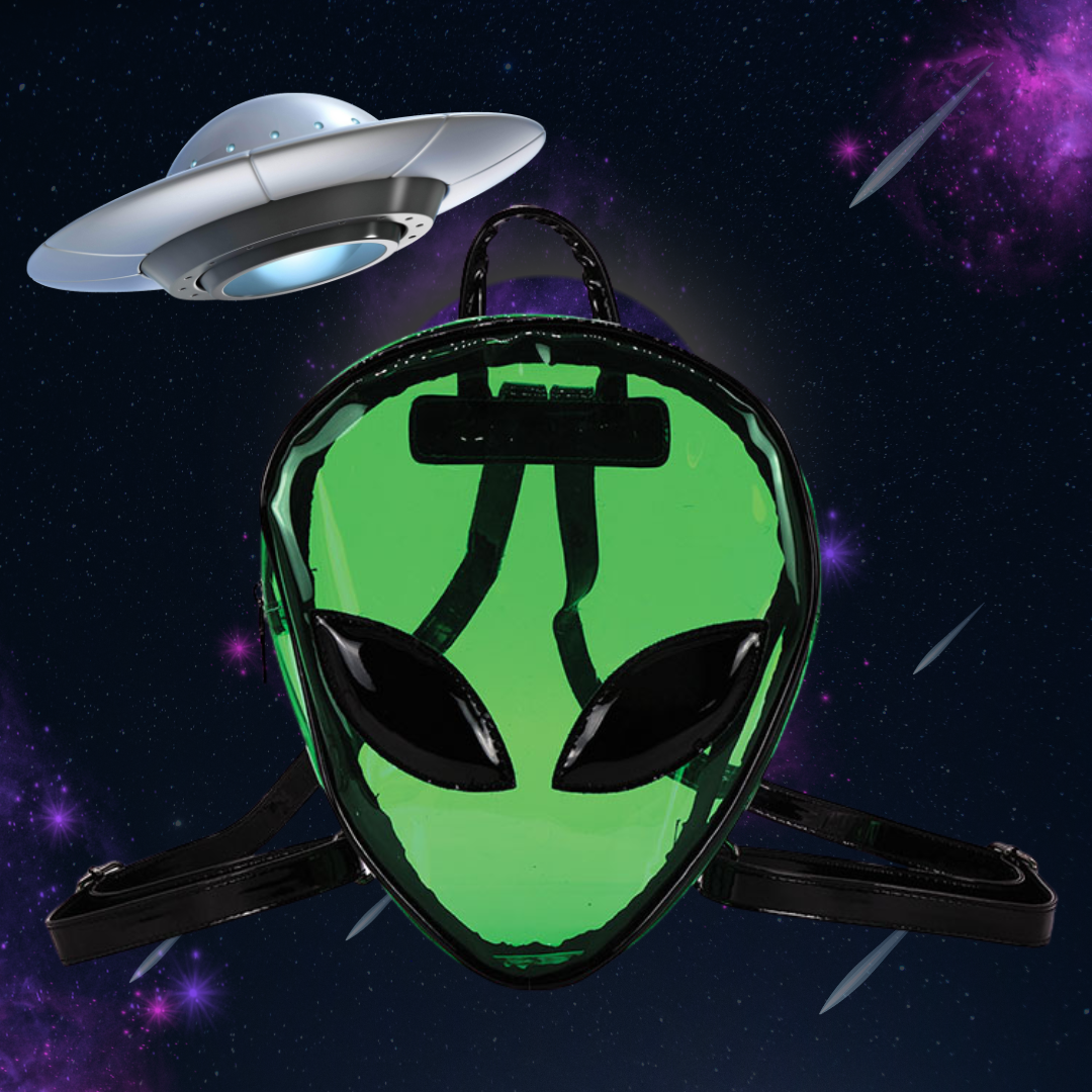 Transparent Alien Head Backpack
