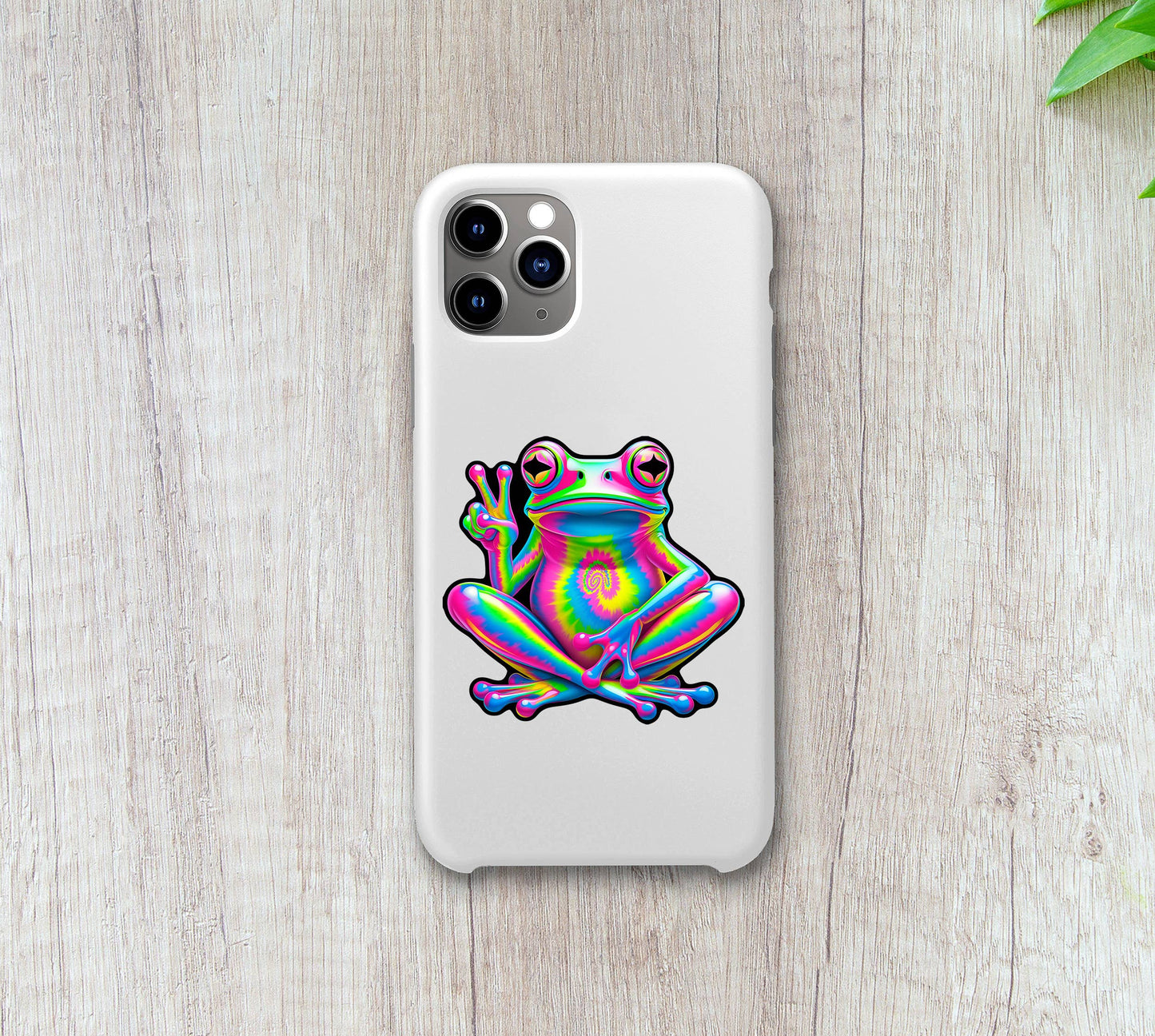 Vibrant Peace Frog Sticker
