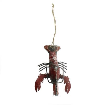 Reclaimed Metal Ornament - Lobster