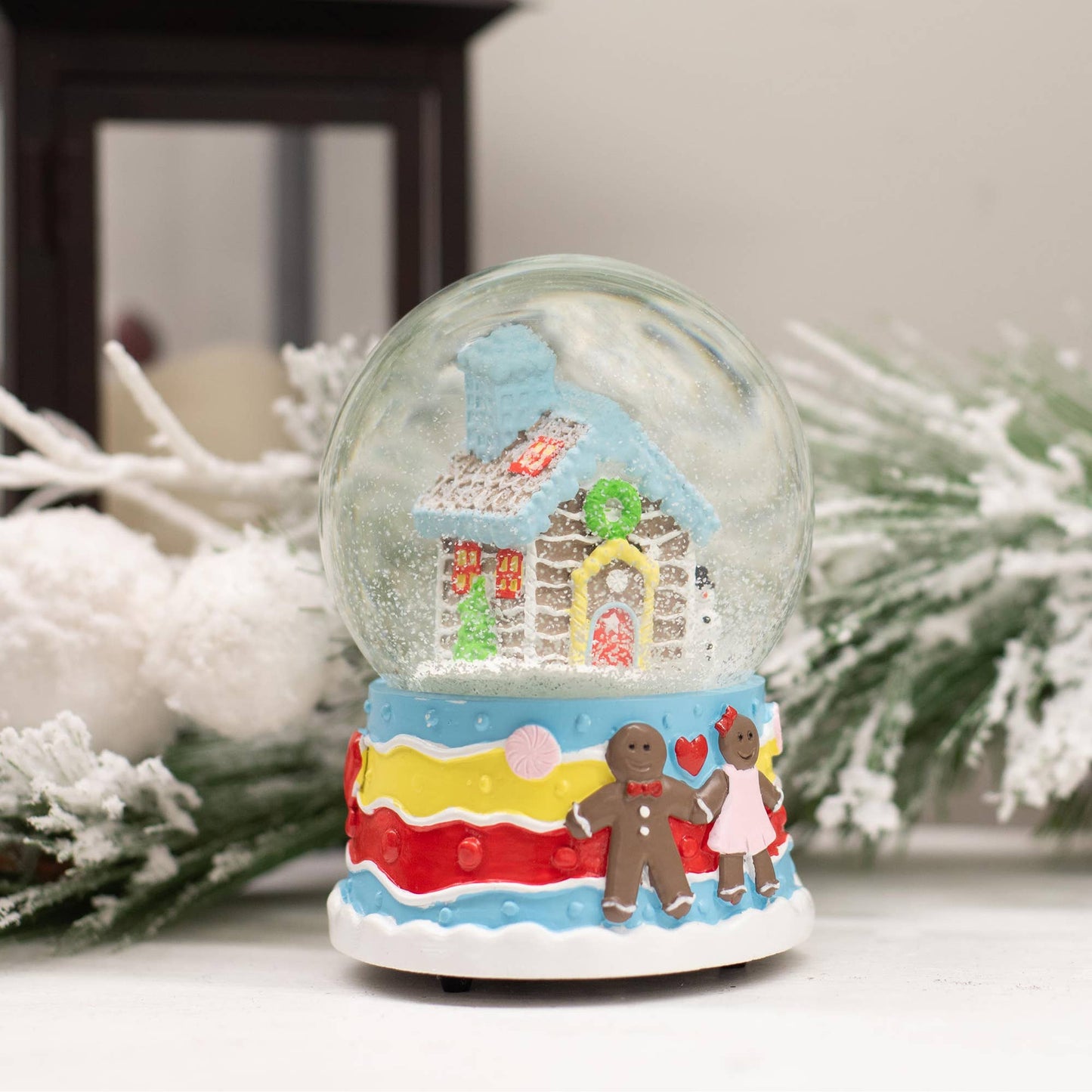 Gingerbread House Musical Snow Globe